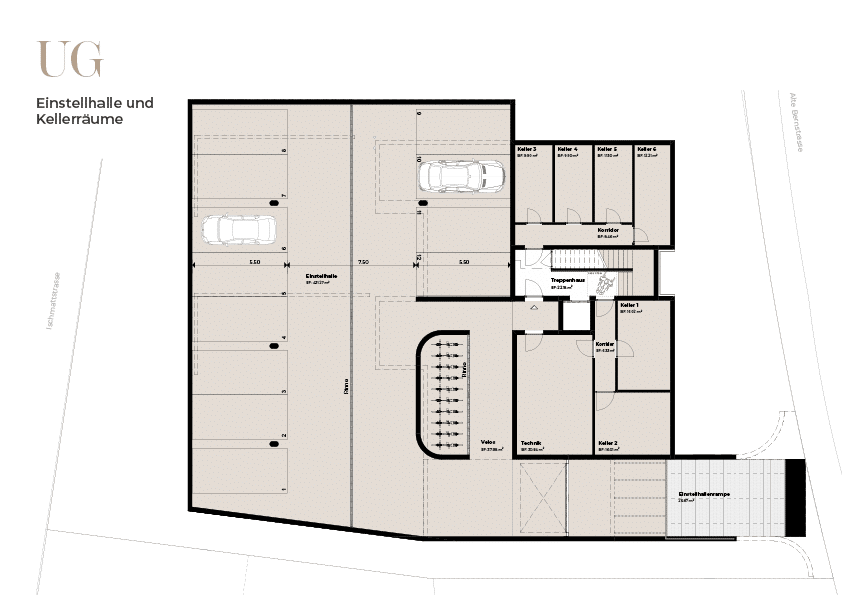 Grundrissplan UG